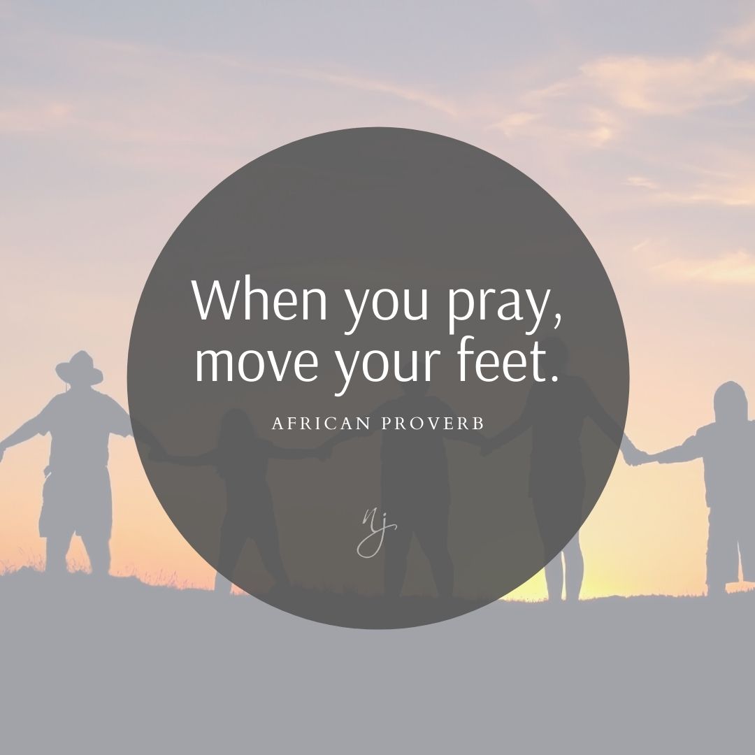 Nettye Johnson Quote Image - Pray and Move Your Feet