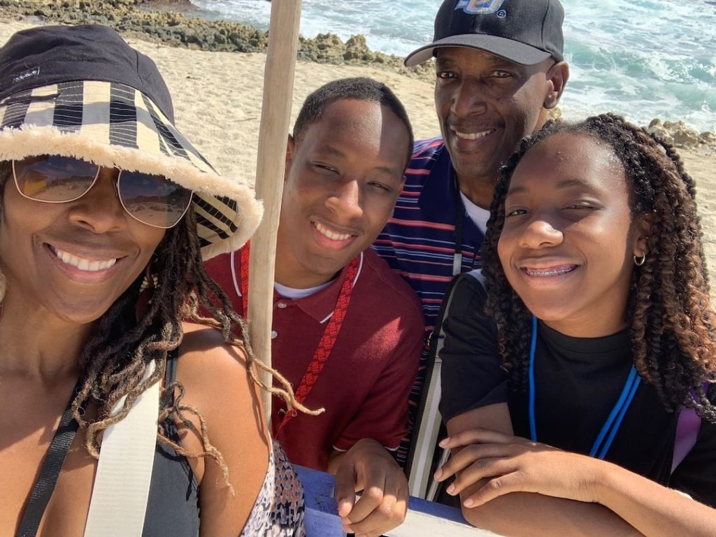 Johnson Family Selfie on Beach